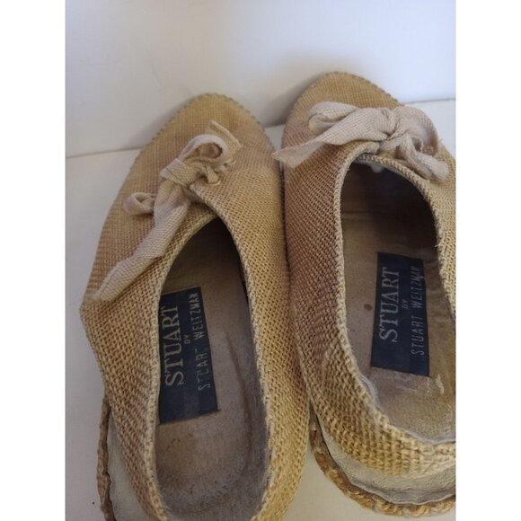 Stuart By Stuart Weitzman Jute Espadrille Slingbacks Ladies Size 9 - Picture 4 of 10